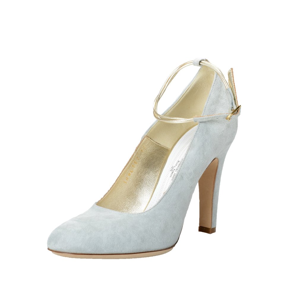 Maison Margiela Women's Gray Suede Heeled Pumps